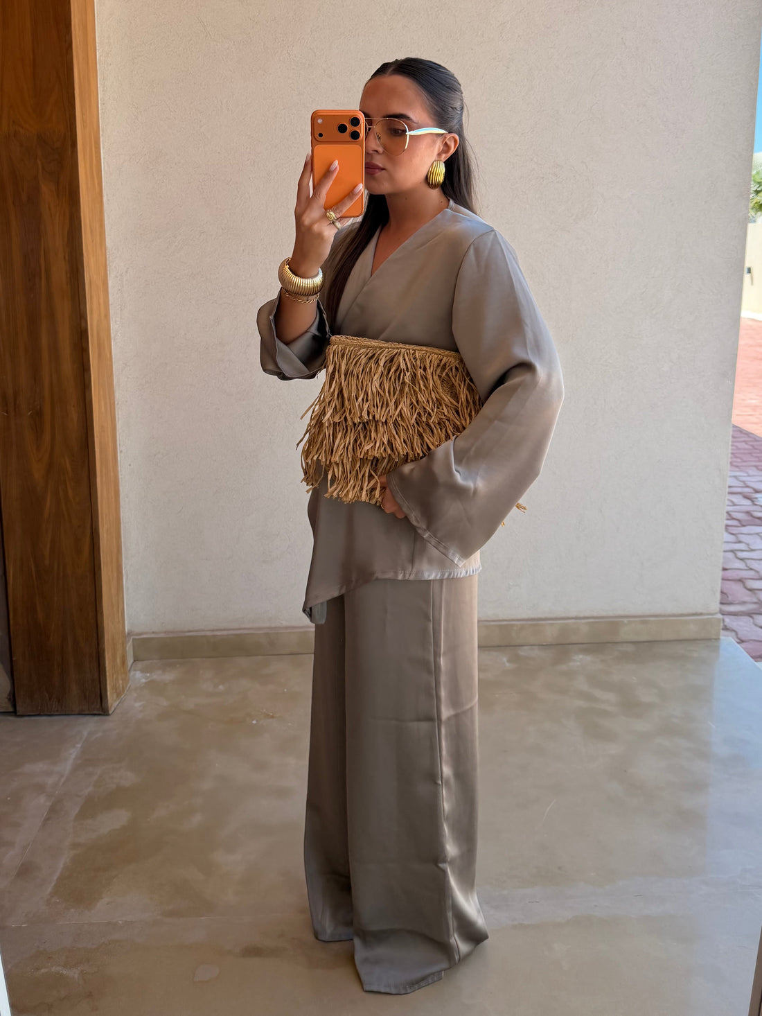 Ensemble SATIN taupe