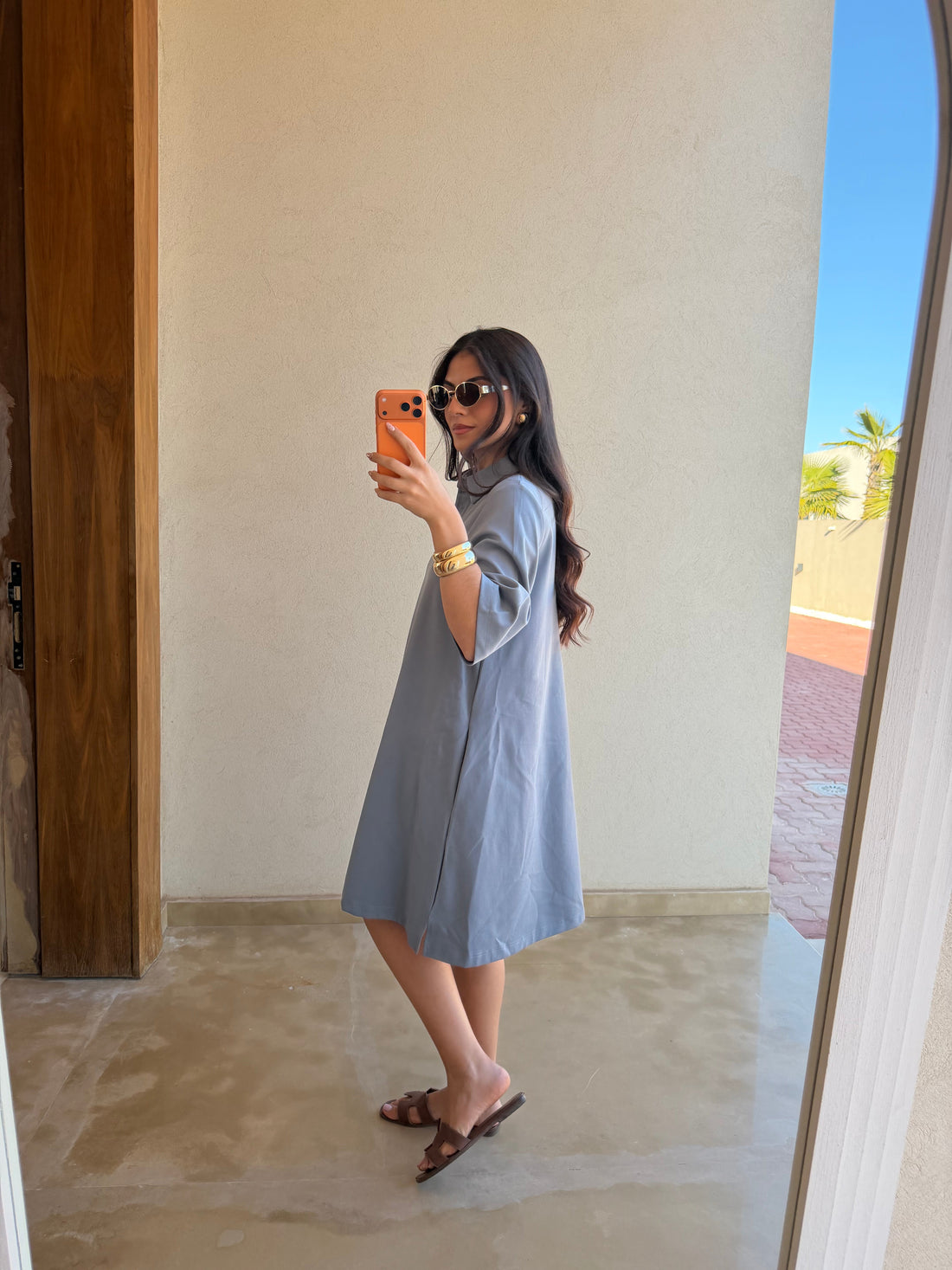 Robe polo bleue (SW723)