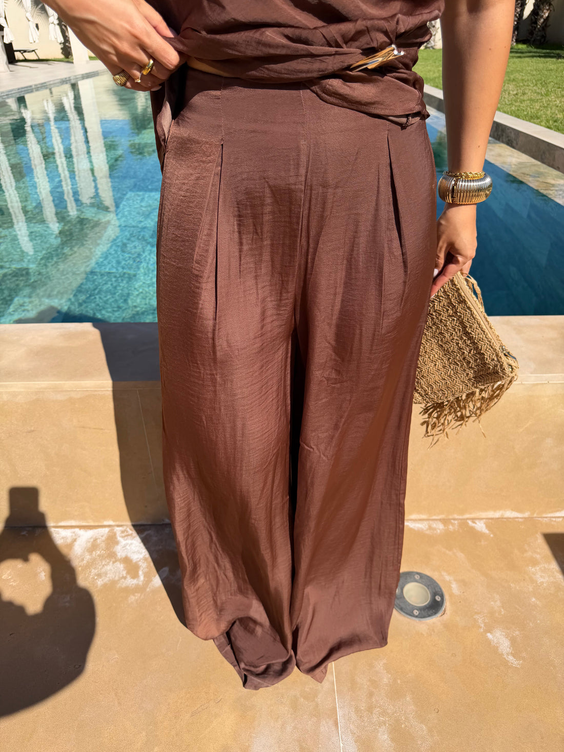 Pantalon ELIA marron (7157)