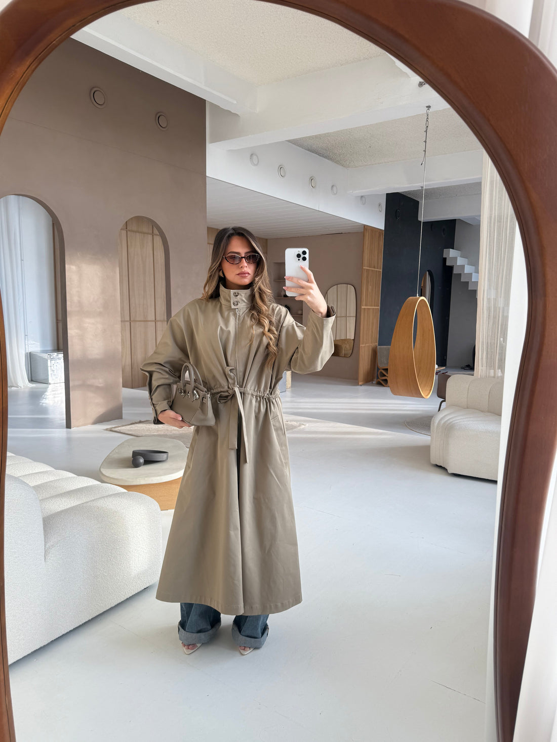 Veste longue SAM beige (W25256)