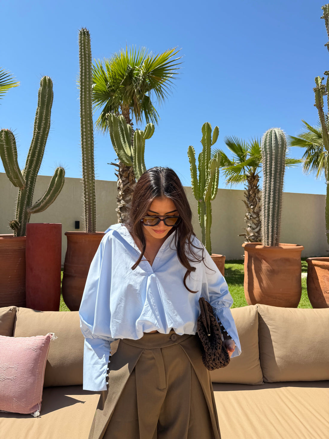Chemise samson bleu ciel