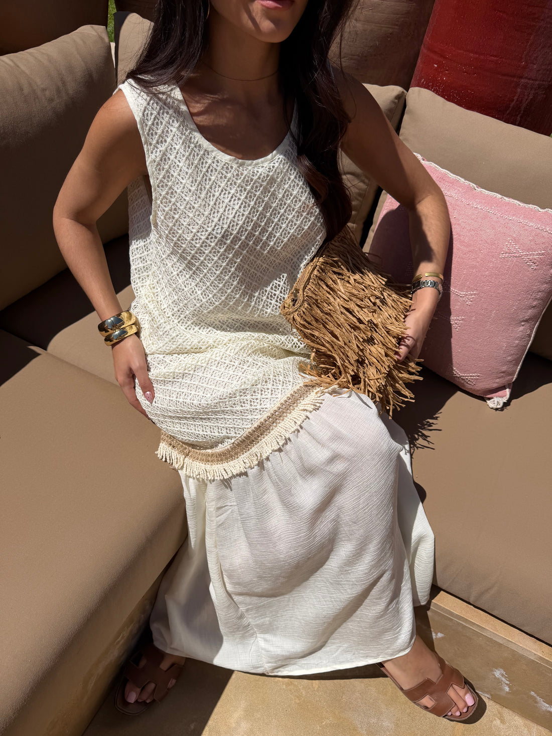 Robe avec doublure beige (K6-03)