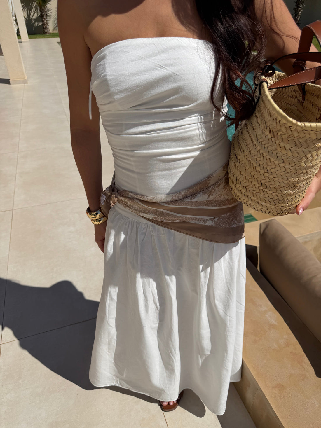 Robe bustier blanche (L2091)