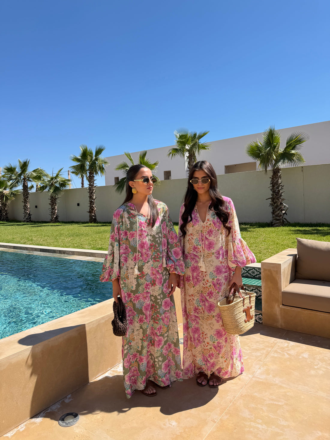 Robe fleurie verte (8992)